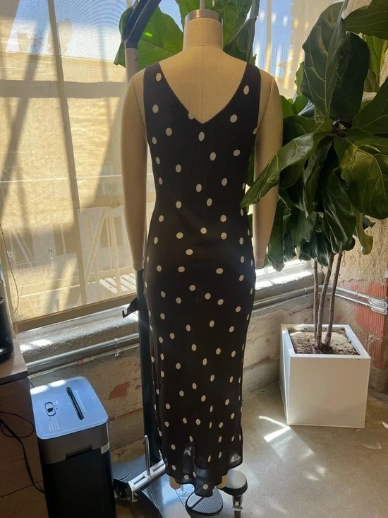 Favorite Daughter-The Anyday Anytime Dress in Espresso Polka Dot - Picture 7 of 8